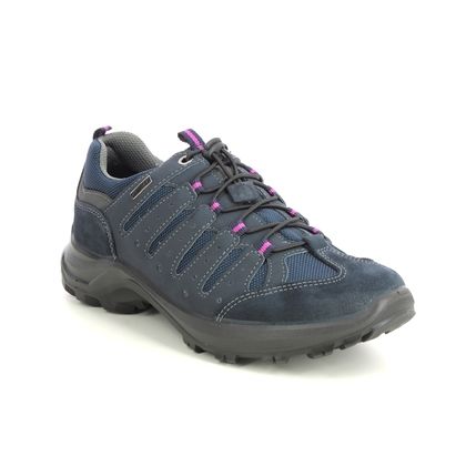 IMAC Walking Shoes - Navy suede - 9168/7030018 GEO LO BUNGEE