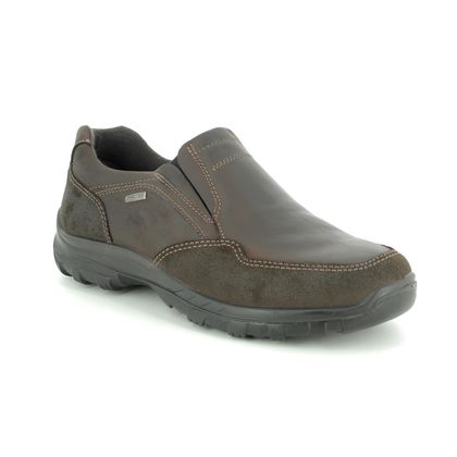 IMAC Slip-on Shoes - Brown leather - 2498/3503017 GORDON SLIP TEX