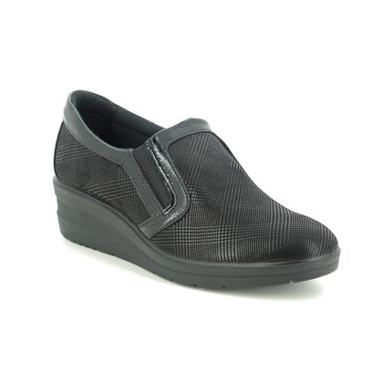 IMAC Comfort Slip On Shoes - Black Glitz - 7600/54120011 ROSE
