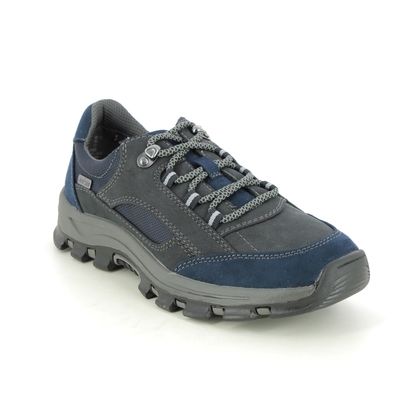 Jana Comfort Lacing Shoes - Navy - 23766/29805 BANDLO WIDE TEX