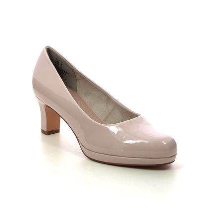 Jana Court Shoes - Nude Patent - 22479/42509 FIGARO WIDE