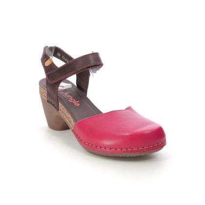 Jungla Closed Toe Sandals - Red leather - 746381 POPTO