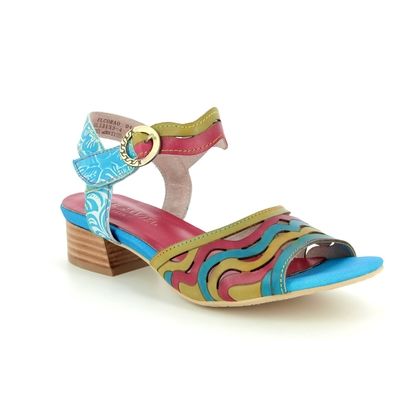 Laura Vita Heeled Sandals - Turquoise - 9105/94 FLORA 04