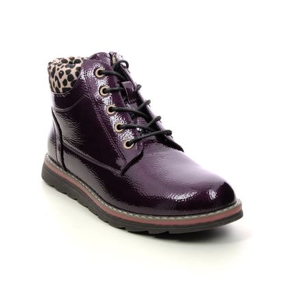 Lotus Lace Up Boots - Purple - ULS333/94 LEXIS NAOMI SYC