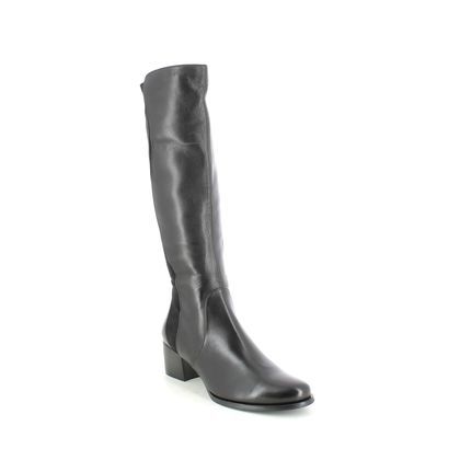 Regarde le Ciel Knee High Boots - Black leather - 0011/3750 JOLENE 11