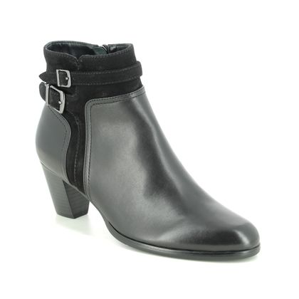 Regarde le Ciel Heeled Boots - Black leather - 2076/5301 SONIA  76