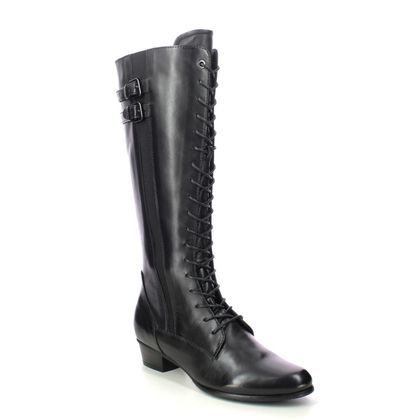 Regarde le Ciel Knee High Boots - Black leather - 0384/003 STEFANY 384 003