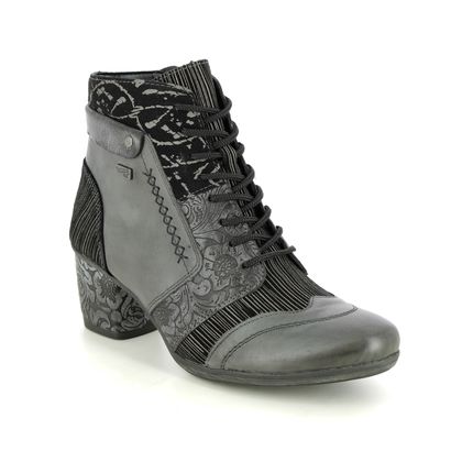 Remonte Lace Up Boots - Dark Grey - D5470-45 ANNSTIE TEX