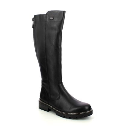 Remonte Knee High Boots - Black leather - D0B72-01 ASTRALONG TEX