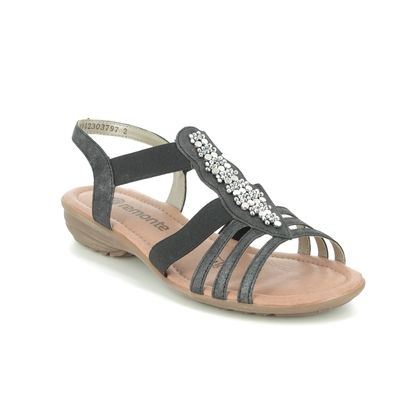 Remonte Comfortable Sandals - Dark Grey - R3660-45 ODET