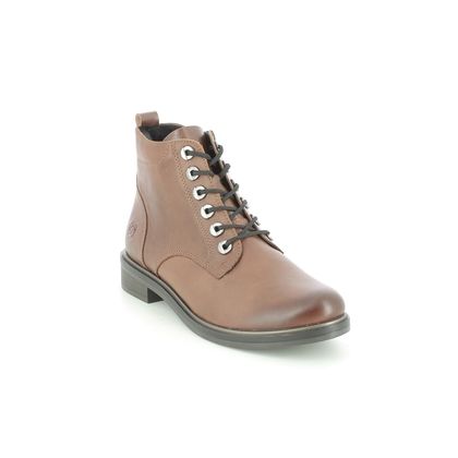 Remonte Lace Up Boots - Brown leather - D8370-22 PEACHY