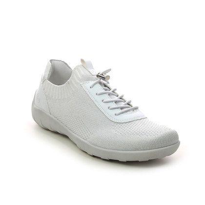 Remonte Comfort Lacing Shoes - White Silver - R3518-80 LOVIT
