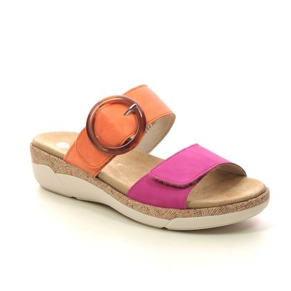 Remonte Slide Sandals - Fuchsia Orange - R6858-38 PARISLIDE