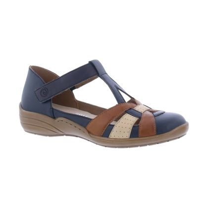 Remonte Closed Toe Sandals - Navy Leather - R7601-14 BERTAVALL