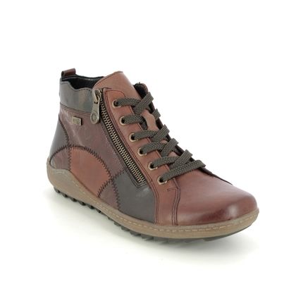 Remonte Hi Top Boots - Tan - R1467-23 ZIGSEIPATCH TEX