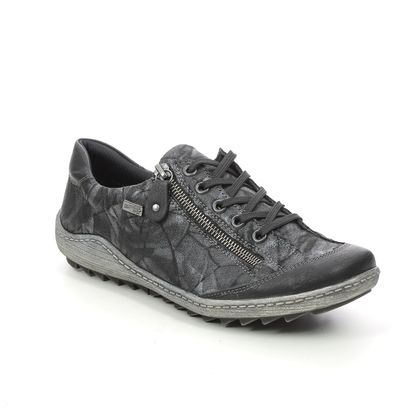 Remonte Comfort Lacing Shoes - Black grey - R1402-05 ZIGZIP 85 TEX