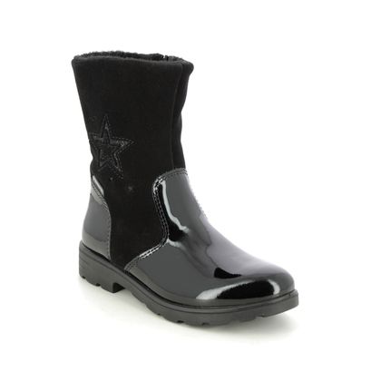 Ricosta Girls Boots - Black patent suede - 7228100/092 STEPHANIE TEX
