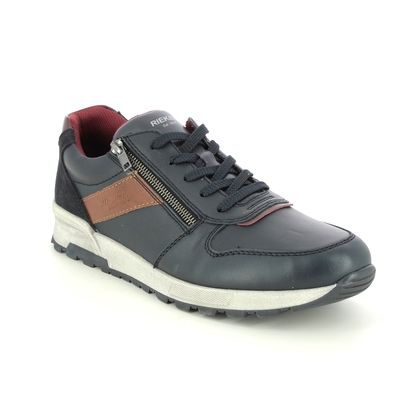 Rieker Casual Shoes - Navy Tan - 15103-14 PICKLE