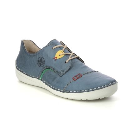 Rieker Comfort Lacing Shoes - Blue - 52528-14 FUNZI
