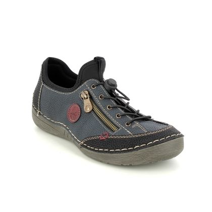 Rieker Comfort Lacing Shoes - Navy Black - 52563-00 FUNMEM