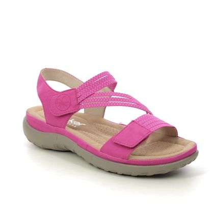 Rieker Comfortable Sandals - Fuchsia - 64870-31 REEFLATER