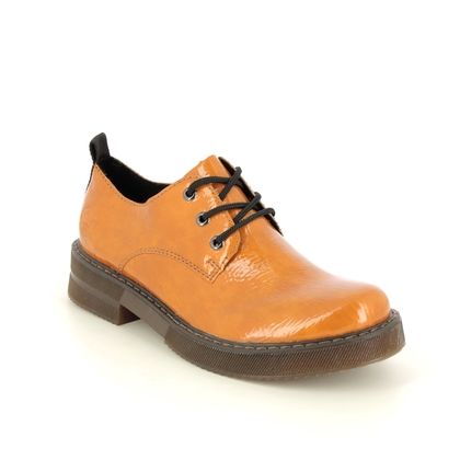 Rieker Comfort Lacing Shoes - Yellow Patent - 72000-68 DOCLASS