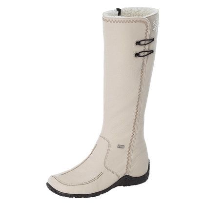 Rieker Knee High Boots - Off White - 79952-60 ASTRIZI TEX