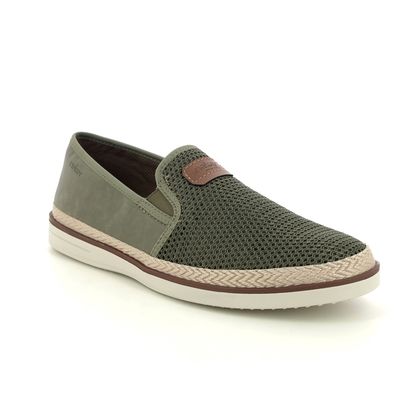 Rieker Slip-on Shoes - Olive Green - B2366-54 HYLAND SLIP