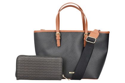 Rieker Handbags - Black tan - H1543-00 TOTE BUCKLE