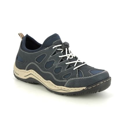 Rieker Comfort Lacing Shoes - Navy - L0551-14 JEER
