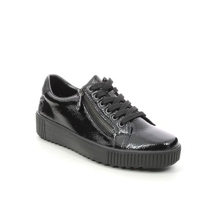 Rieker Comfort Lacing Shoes - Black patent - M6404-00 DURLOZI