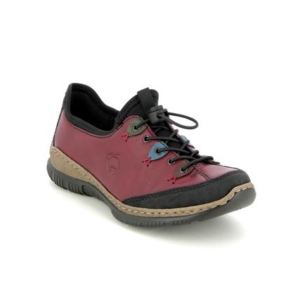 Rieker Comfort Lacing Shoes - Wine Black - N3271-36 MEMCLOWN