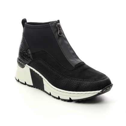 Rieker Hi Top Boots - Black - N6352-00 VINDAZ HI