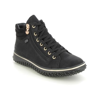 Rieker Hi Top Boots - Black - Z4263-00 GRIPZIP TEX