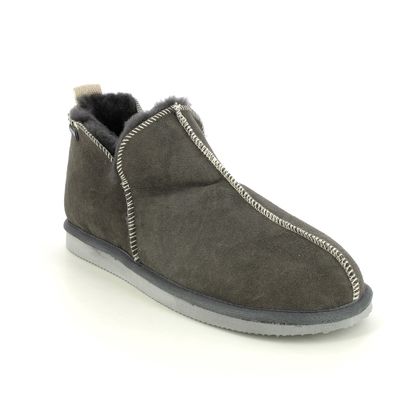 Shepherd of Sweden Slippers & Mules - Grey leather - 15421016 ANDY