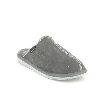 Shepherd of Sweden Slippers - Grey leather - 1202016 KARLA