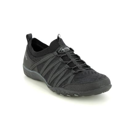 Skechers Comfort Lacing Shoes - Black - 100244 BREATHE EASY BUNGEE