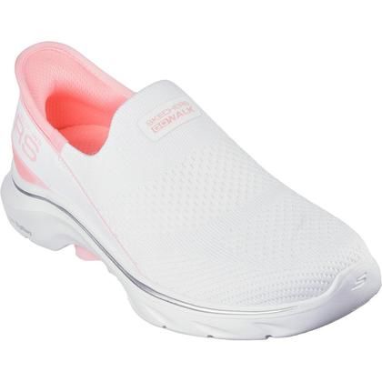 Skechers Comfort Slip On Shoes - White Pink - 125231 GO WALK 7 - Mia