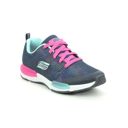 Skechers Girls Trainers - Navy - 81515L JUMPTECH LACE