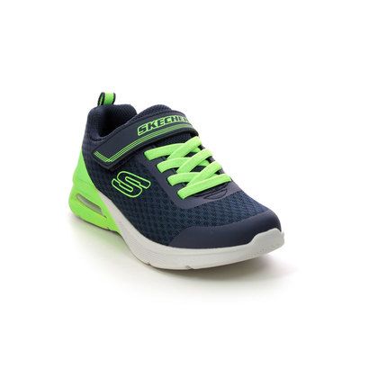 Skechers Boys Trainers - Navy Lime - 403773L MICROSPEC MAX