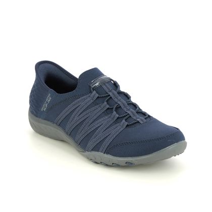Skechers Comfort Lacing Shoes - Navy - 100593 SLIP INS BREATHE EASY