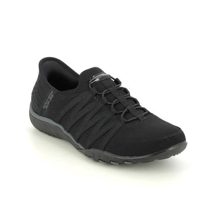 Skechers Comfort Lacing Shoes - Black - 100593 SLIP INS BREATHE EASY