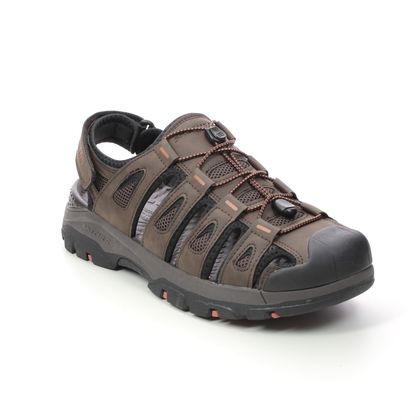 Skechers Closed Toe Sandals - Chocolate brown - 204111 TRESMEN OUTSEEN