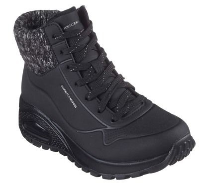 Skechers Hi Top Boots - Black - 167988 UNO RUGGED KNIT