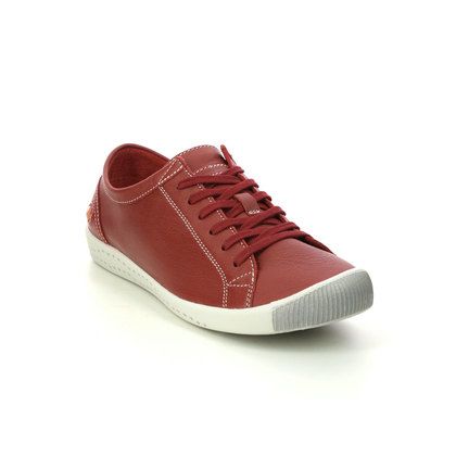 Softinos Comfort Lacing Shoes - Red leather - P900154/566 ISLA 154