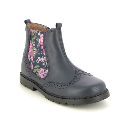 Start Rite Girls Boots - Navy leather - 1445-86F CHELSEA