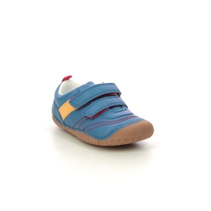 Start Rite Boys First and Toddler Shoes - BLUE LEATHER - 0823-27G LITTLE SMILE 2V