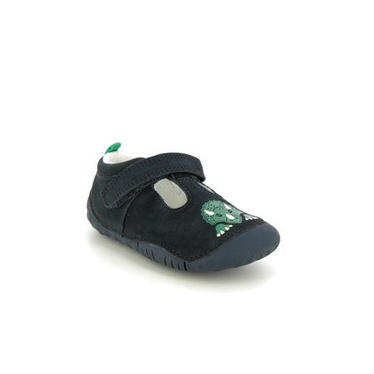 Start Rite Boys First and Baby Shoes - Navy Nubuck - 0785-98H STOMPER T BAR