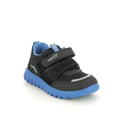 New Ex-Display Superfit Kids Childrens Grey/Green Strap Casual Trainers 