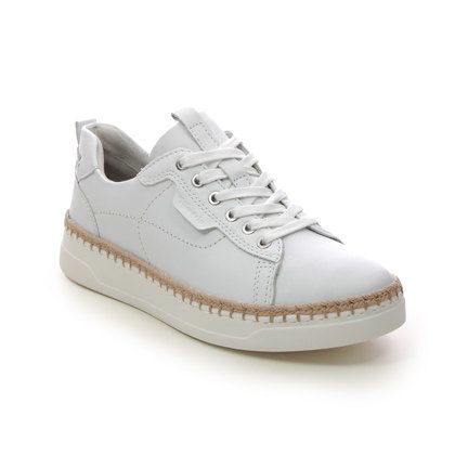 Tamaris Comfort Lacing Shoes - WHITE LEATHER - 23783/30/117 CLEO